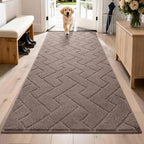 PURRUGS Dirt Trapping Door Mat 32" x 70", Non-Slip Machine Washable Entry Rug by PURRUGS