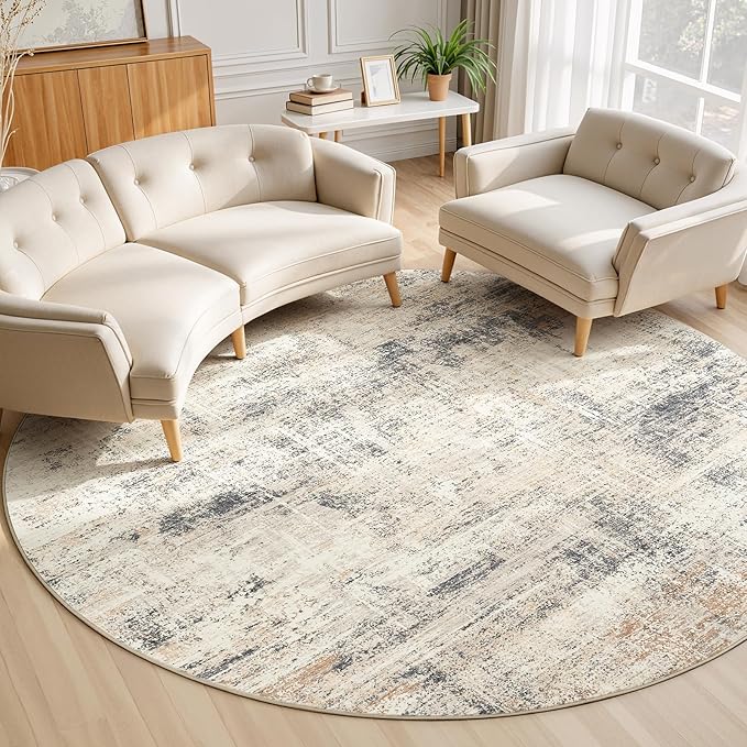 Lofus 6ft Area Rugs for Living Room, Soft Abstract Carpets for Bedroom Dining by Lofus