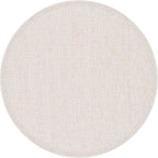CAMILSON Easy Jute Round Rug 4ft Indoor Outdoor Off-White Color Fiber Area Rugs - Image 2