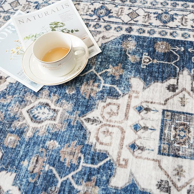 2x6 Washable Hallway Runner Rug: Indoor Farmhouse Kitchen Rugs Oriental Thin - Image 3