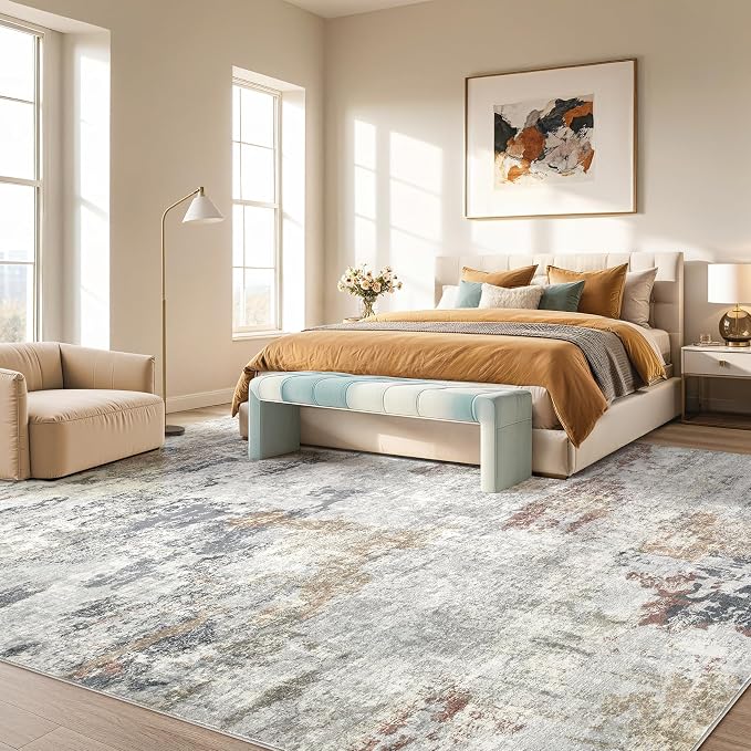DMOYEST 10x14 Area Rug for Living Room, Washable & Non Slip Large Indoor Carpet - Image 3