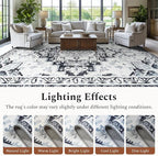Rugflix 6x9 Area Rug for Living Room, Machine Washable Area Rugs - Image 6