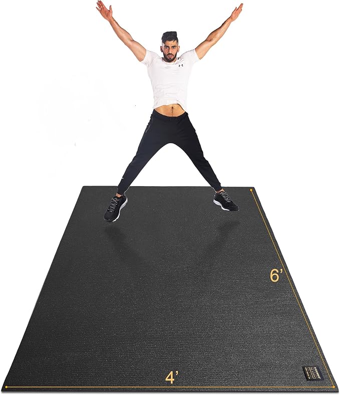 GXMMAT Large Exercise Mat 6'x4'/6'x5'/6'x6', Thick Workout Mats by GXMMAT