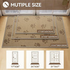 YDKGL Door Mat Indoor Entrance 17"x30", 0.16" Thin Paw Print Low Pile Doormat - Image 2