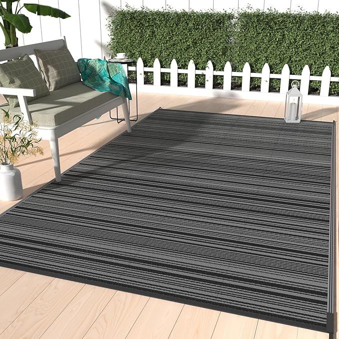 GENIMO Outdoor Rug for Patio Clearance, Lightweight Waterproof RV Camping Mat by GENIMO