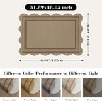 Easy Jute Front Door Mat, 2.6x4 Washable Entryway Rug Non Slip Small Kitchen Rug - Image 2