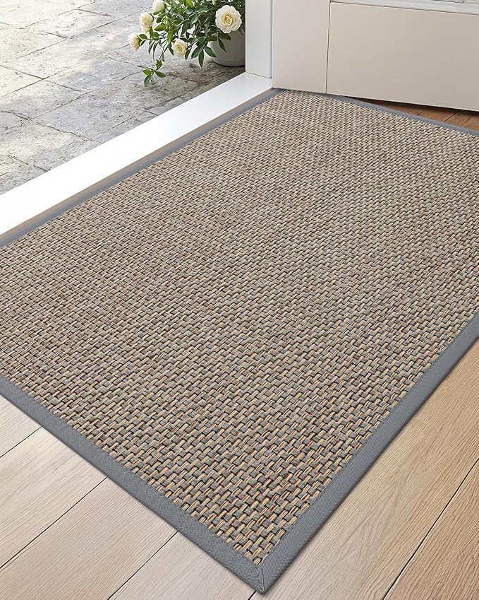 DEXI Ultra Thin Entryway Indoor Door Mat 17x30, Non Slip Rubber Backing Inside by DEXI