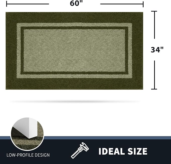 PURRUGS Dirt Trapping Door Mat 34" x 60", Non-Slip Machine Washable Entryway Rug - Image 2