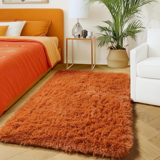 Amdrebio Burnt Orange 2x3 Small Area Rugs - Image 8