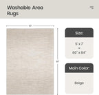 Valenrug Washable Rugs 5x7 - Image 2