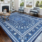 Lessymo 8 x 10 Area Rugs for Living Room- Machine Washable Area Rugs Boho Faux by Lessymo