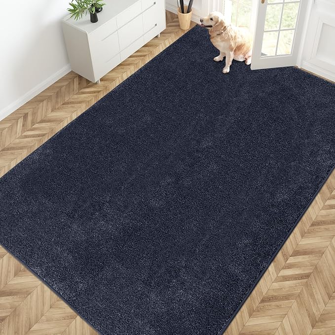 PURRUGS Easy Care Area Rug 6ft x 9ft, Non-Slip Washable Entryway Rug, Stain by PURRUGS
