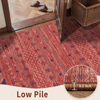 SERISSA Hallway Runner Rug, 2x10 Washable Non-Slip Red Ochre Runners - Image 7
