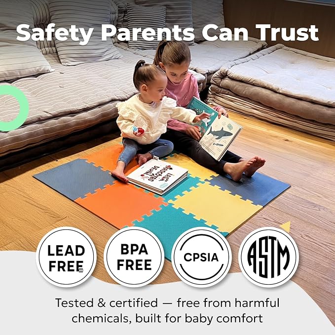 MioTetto Baby Play Mat, Comfortable Playtime Mat – Portable Foam Floor Tiles - Image 5
