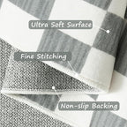 jinchan 8x10 Checkered Area Rugs - Image 6