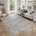 4x6 Rug - Stain Resistant Abstract Washable Rugs, Anti Slip Area Rugs - Image 8