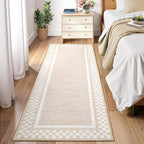 Washable Runner Rug 2x10 Modern Bordered Hallway Runner Rug Non Slip Kitchen by GarveeHome
