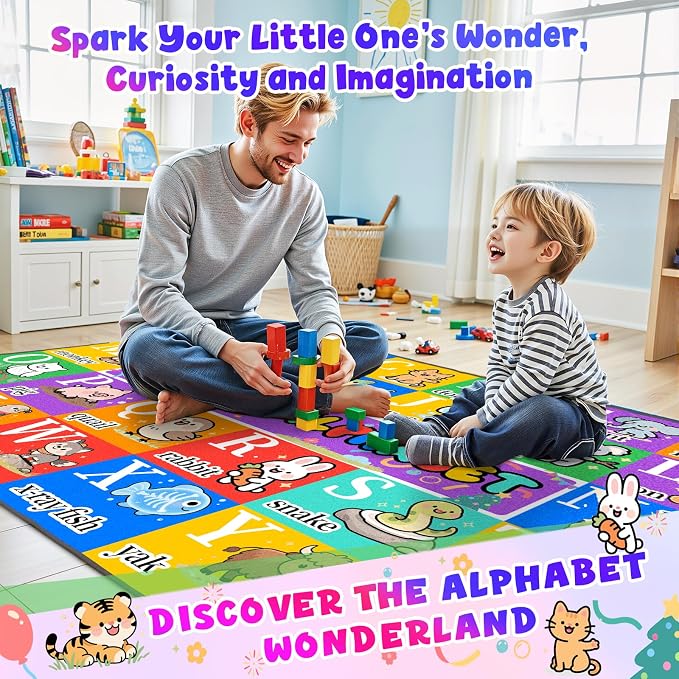 Non-Slip & Soft Kids Alphabet Rug - Image 3