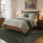 GENIMO Washable 4x6 Area Rug, Vintage Boho Floral Carpet, Soft Low-Pile - Image 4