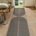 Lahome Modern Rainbow 2x8 Runner Rug, Washable Hallway Kitchen Runner Rugs by Lahome