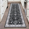 HEBE Washable Hallway Runner Rug 2'x 6' Non Slip Kitchen Rugs Runner, Low Pile by HEBE