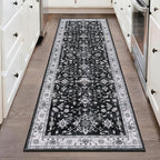 HEBE Washable Hallway Runner Rug 2'x 6' Non Slip Kitchen Rugs Runner, Low Pile by HEBE