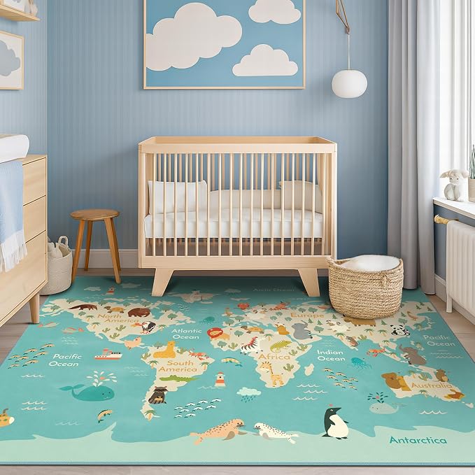 Washable 4x6 Kids Rug for Playroom – Educational Large Play Mat for Children - Image 9