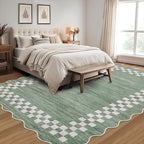 Small Bedroom Area Rug 3x5 Checkered Area Rug by GarveeHome