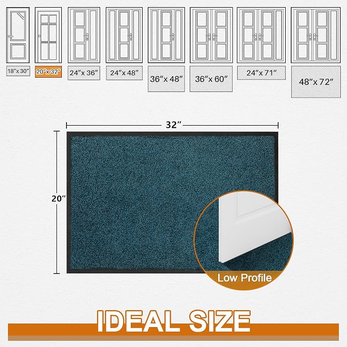 Mibao Front Door Mat Indoor Entrance, Dirt Trapper Welcome Mat - Image 2