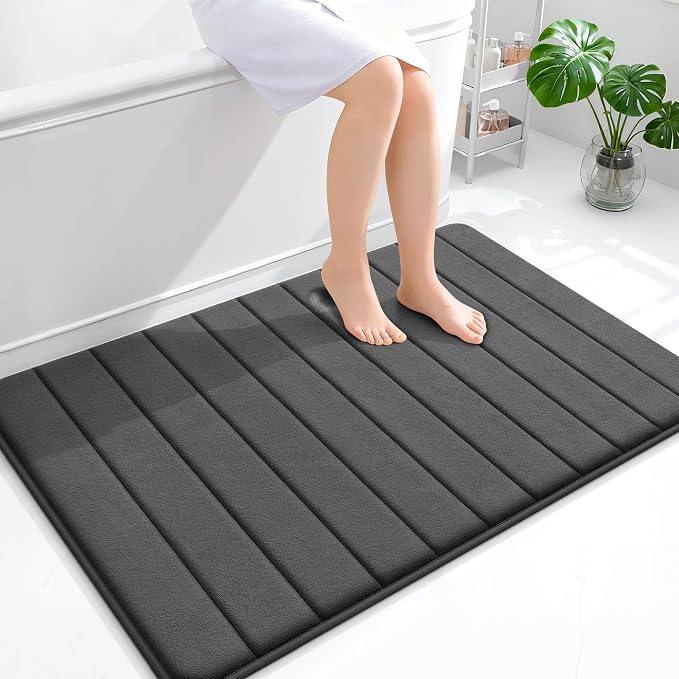 OLANLY Memory Foam Bath Mat 44x32, Super Soft Absorbent Bathroom Rugs, Quick Dry by OLANLY