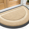 OLANLY Half Circle Door Mat Indoor Outdoor Entrance Welcome, Waterproof by OLANLY