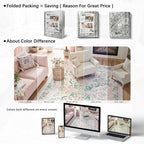 DCX 6x9 Pink Rug, Floral Rug for Girl’s Bedroom, Cute Soft Low Pile Non Slip - Image 4
