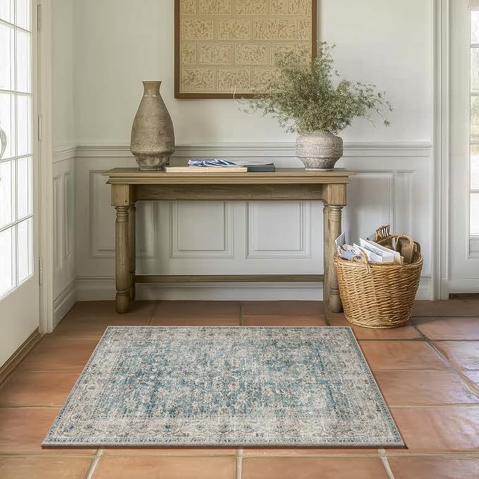 Machine Washable Entryway Throw Rug: Door Mat Indoor Entrance 2x3 Rug Boho - Image 6