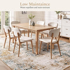 Rugflix 8x10 Washable Area Rugs, Neutral Boho Carpet Living Room Rug Non Slip - Image 3