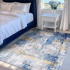 RELEANY Washable Area Rugs 4'x6' Non-Slip Modern Abstract Soft - Image 4