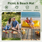 MontVoo Outdoor Rug Carpet Waterproof-Patio Rug Mat 8x10 Reversible RV Outdoor - Image 5