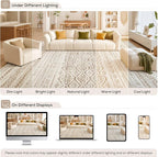 Nakagishi Area Rug Living Room Rugs: 7x9 Large Soft Machine Washable Boho - Image 9