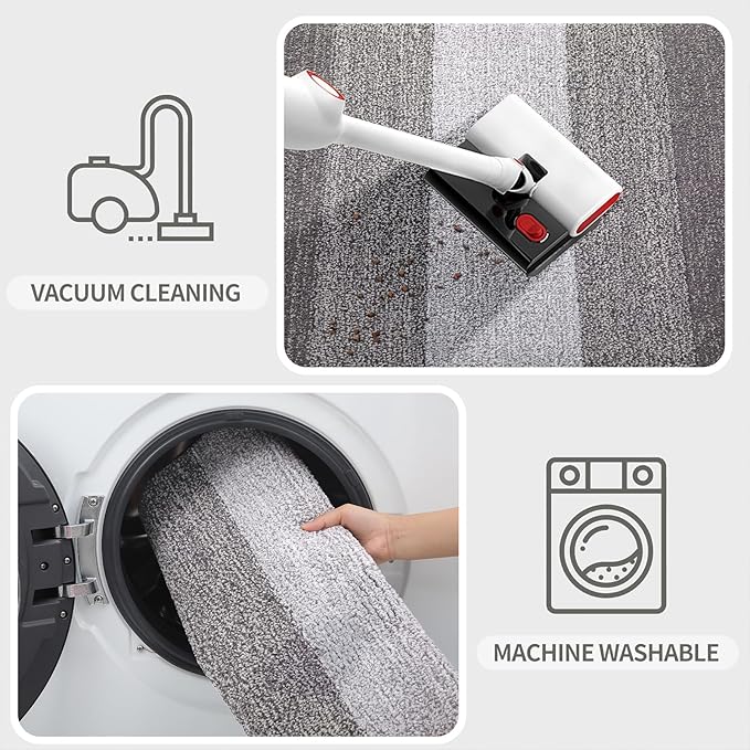 Kitinjoy Indoor Outdoor Door Mat, 71x47 Non-Slip Absorbent Dirt Trapper - Image 5