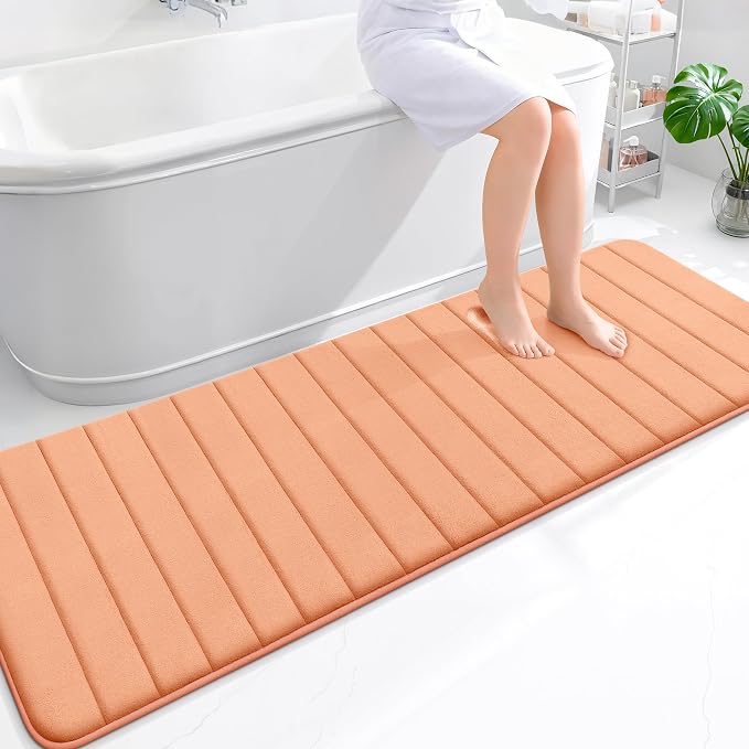 OLANLY Memory Foam Long Bathroom Rugs Runner 70x24, Super Soft Absorbent Bath by OLANLY