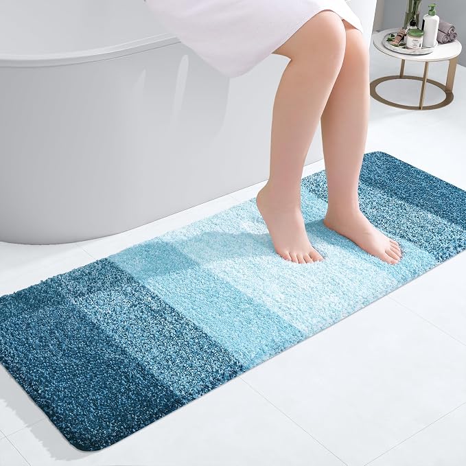 OLANLY Bathroom Runner Rugs Mat 47x17, Extra Soft Absorbent Microfiber Bath Rugs by OLANLY