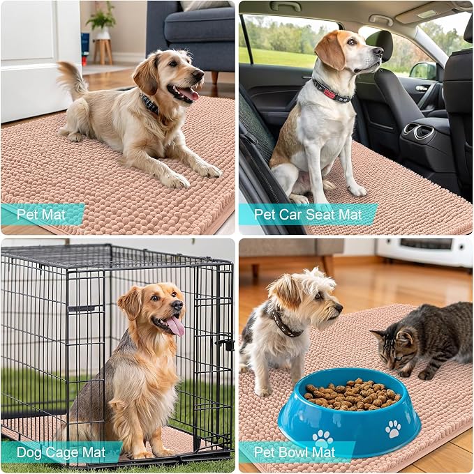 OLANLY Dog Door Mat for Muddy Paws 70x46, Absorbs Moisture and Dirt, Absorbent - Image 7