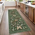 Mushroom 2x6 Runner Rug for Hallway Washable Kitchen Rugs Non Slip Low-Pile by ROYHOME