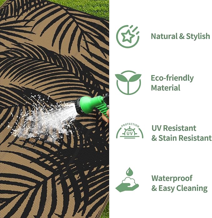 GENIMO Outdoor Rug 6' x 9' Waterproof - Image 6
