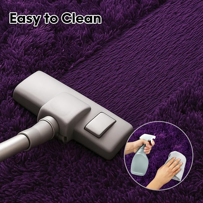 5x7 Plush Fluffy Area Rugs, Large Soft Carpet, Upgraded Non-Slip Rectangular Rug - Image 6