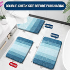 OLANLY Luxury Toilet Rugs U-Shaped 24x20, Extra Soft and Absorbent Microfiber - Image 2