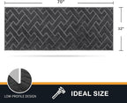 PURRUGS Dirt Trapping Door Mat 32" x 70", Non-Slip Machine Washable Entry Rug - Image 2