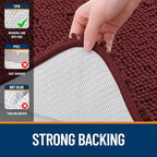 OLANLY Bathroom Rugs 32x20, Extra Soft Absorbent Chenille Bath Rugs, Rubber - Image 5