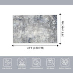 3x4 Washable Entryway Rug – Non-Slip Modern Abstract Small Area Rug - Image 2
