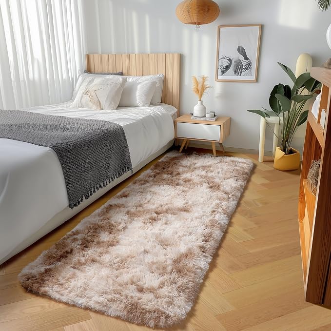 ONASAR Runner Rugs for Bedroom Living Room, Tie-Dyed Beige 2x6 Bedside Hallway - Image 4