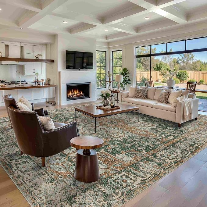 Rugxara 9x12 Area Rug for Living Room Bedroom, Extra Large Washable Rug - Image 3